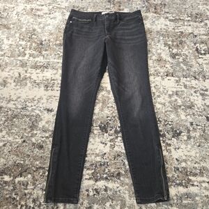 Athleta Sculptek Black Jeans With Zipper Detail Size 10